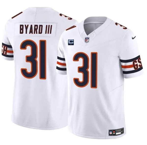 Men & Women & Youth Chicago Bears #31 Kevin Byard III White 2024 F.U.S.E. With 1-star C Patch Vapor Untouchable Limited Stitched Jersey